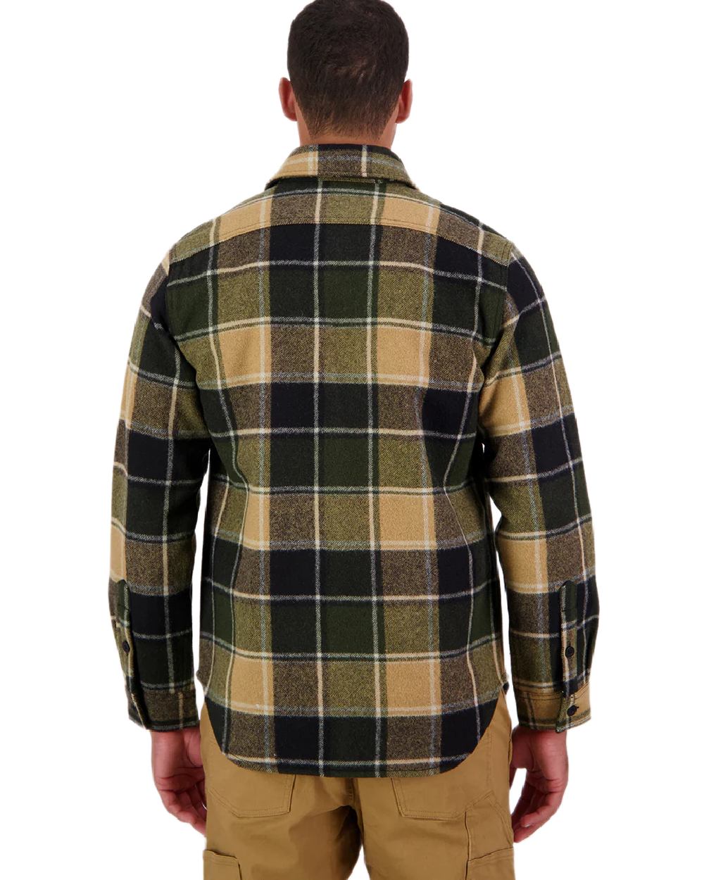 Denver Check Coloured Swanndri Mens Kiaraki V3 Wool Shacket on white background #colour_denver-check