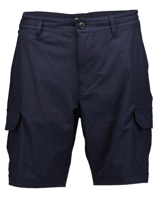 Navy Coloured Swanndri Mens Lawson Walk Shorts on white background #colour_navy