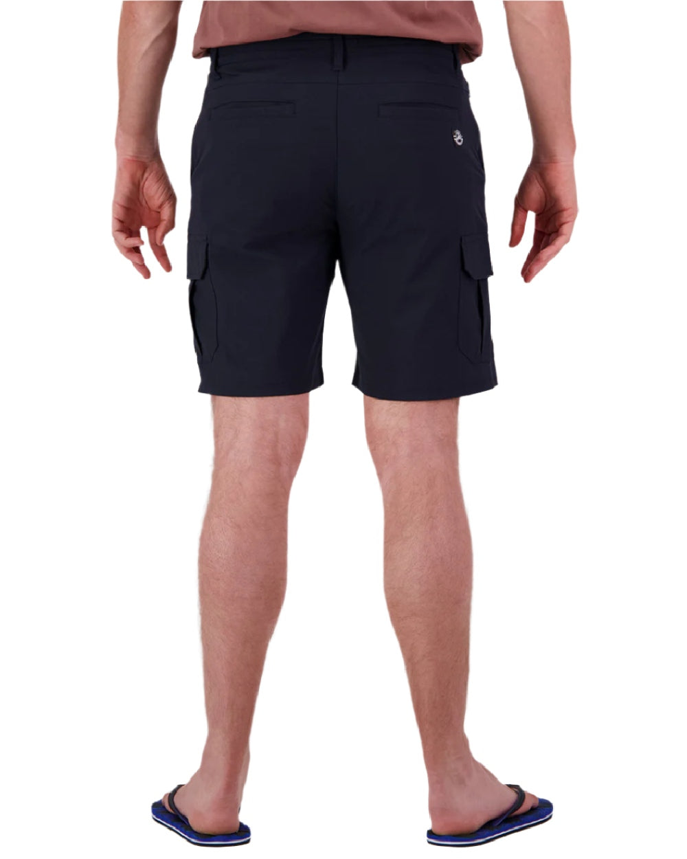 Navy Coloured Swanndri Mens Lawson Walk Shorts on white background #colour_navy
