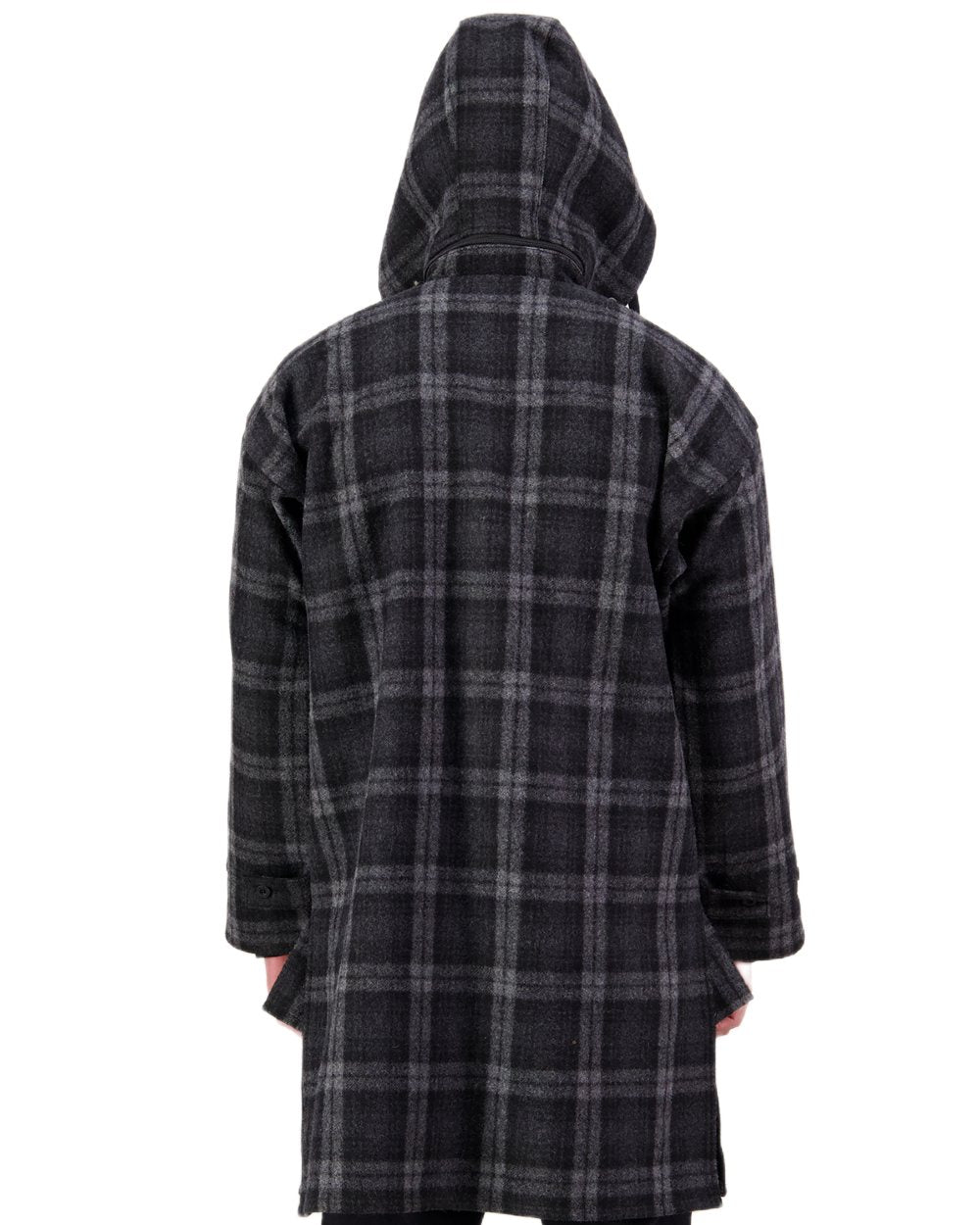 Edwards Check Coloured Swanndri Mens Mosgiel Wool Bushshirt with Zip-up Front on white background #colour_edwards-check