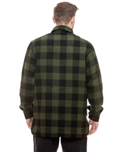 Olive Black Check Coloured Swanndri Mens Ranger Extreme V2 on white background #colour_olive-black-check