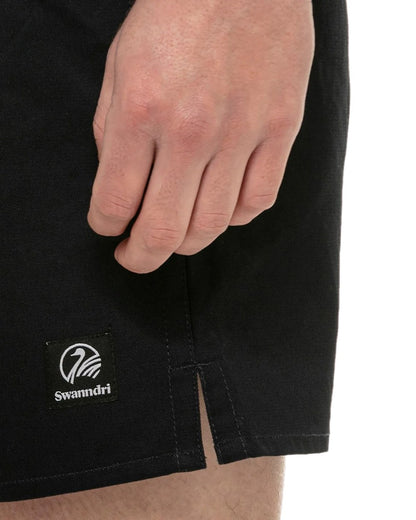 Navy Coloured Swanndri Mens Rugby Short on white background #colour_navy