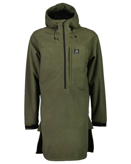 Forest Coloured Swanndri Mens Tundra V2 Technical Fleece Anorak on white background #colour_forest