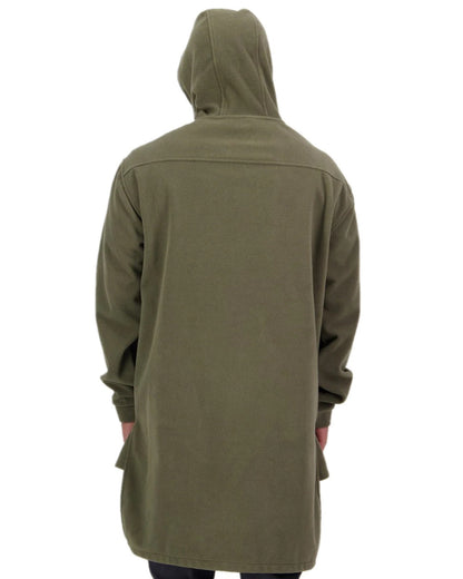 Forest Coloured Swanndri Mens Tundra V2 Technical Fleece Anorak on white background #colour_forest
