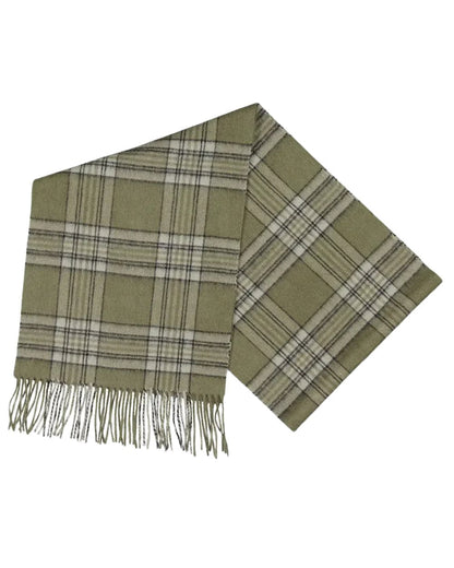 Lt Woodlands Check Coloured Swanndri Wool Scarfie on white background #colour_lt-woodlands-check
