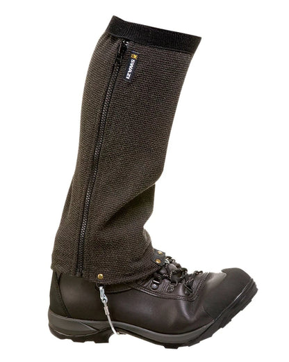 Black Coloured Swazi Ali-Gaiters on white background #colour_black