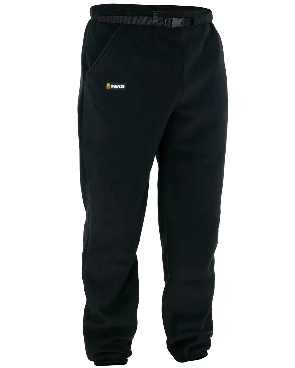 Black coloured Swazi Bush Pants on white background #colour_black