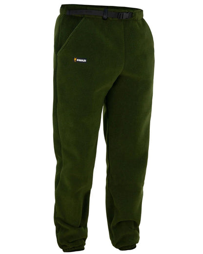 Olive coloured Swazi Bush Pants on white background #colour_olive