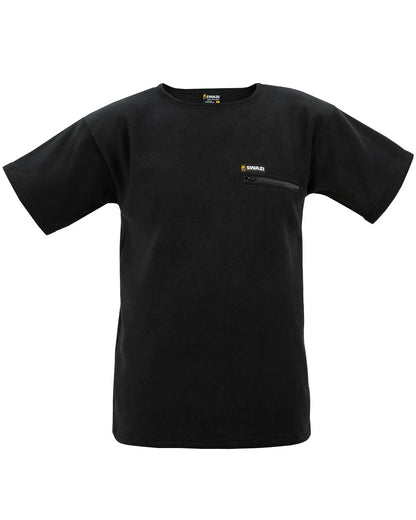 Black Coloured Swazi Bushmans Tee on white background #colour_black