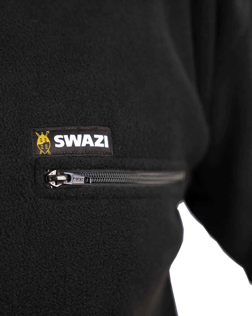 Black Coloured Swazi Bushmans Tee on white background #colour_black