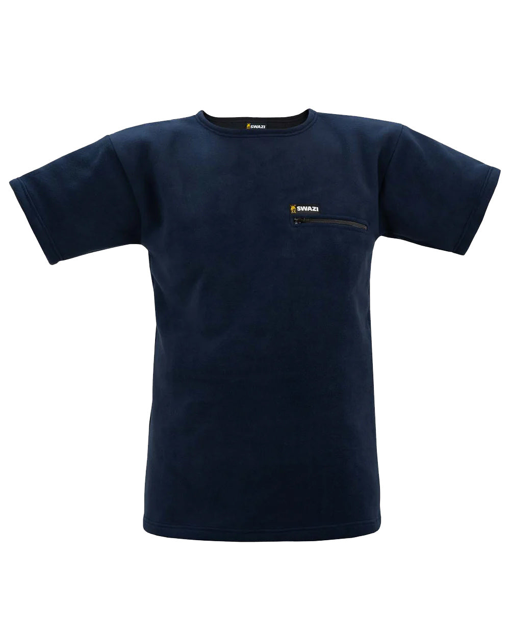 Navy Coloured Swazi Bushmans Tee on white background #colour_navy