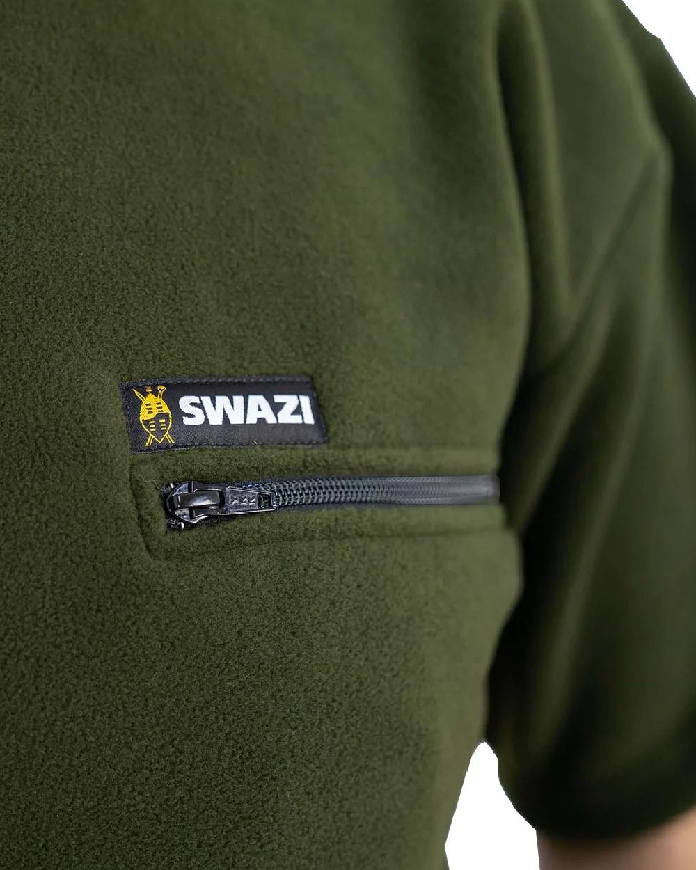 Olive Coloured Swazi Bushmans Tee on white background #colour_olive