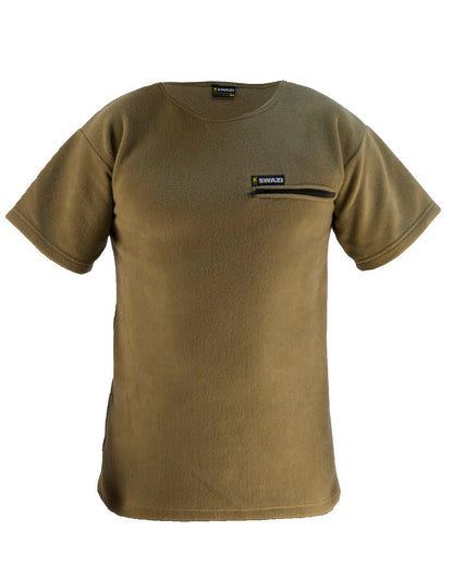 Tussock Coloured Swazi Bushmans Tee on white background #colour_tussock