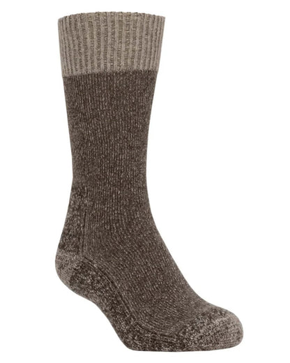 Wheat- Wet coloured Swazi Cabin Socks on white background #colour_wheat