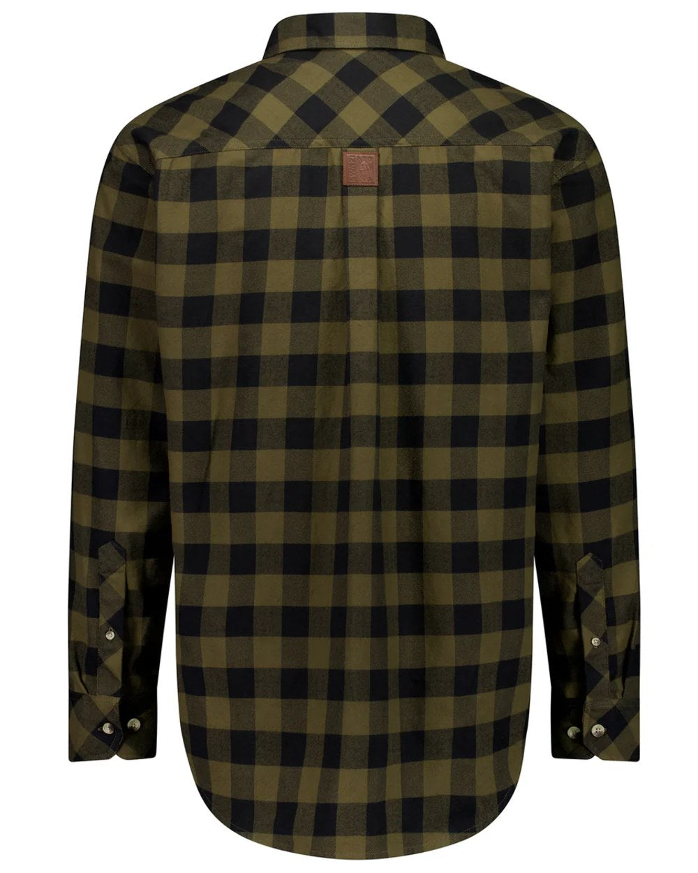 European Olive Granite coloured Swazi Grafter Shirt on white background #colour_european-olive-granite