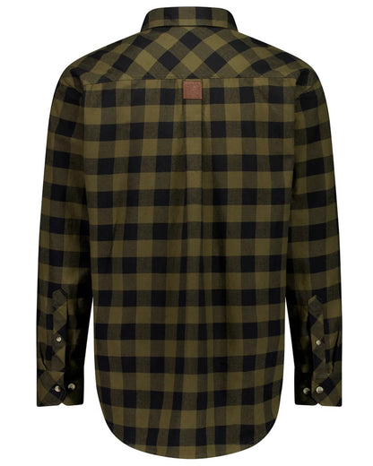 European Olive Granite coloured Swazi Grafter Shirt on white background #colour_european-olive-granite