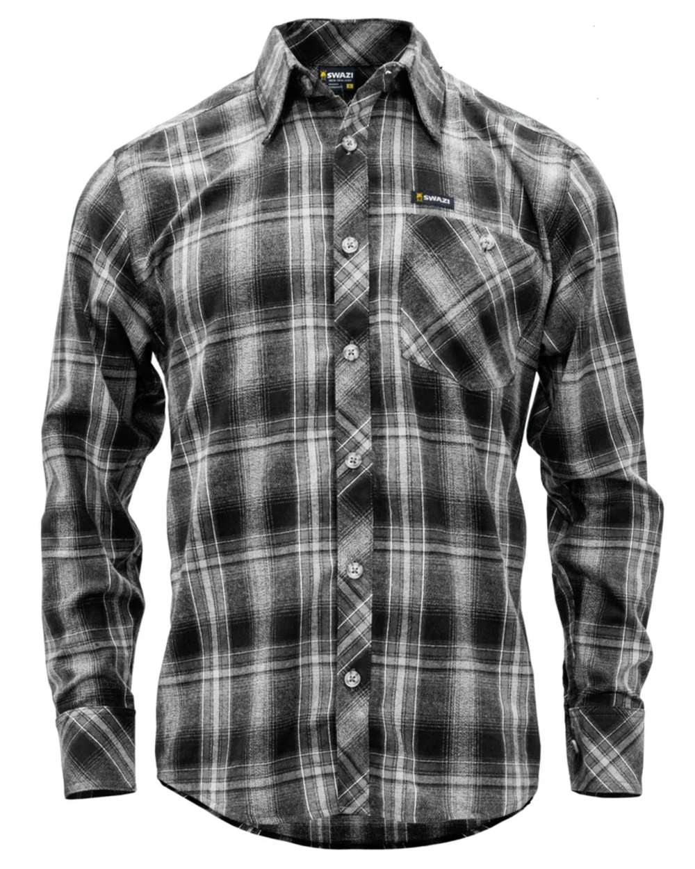 Granite coloured Swazi Grafter Shirt on white background #colour_granite