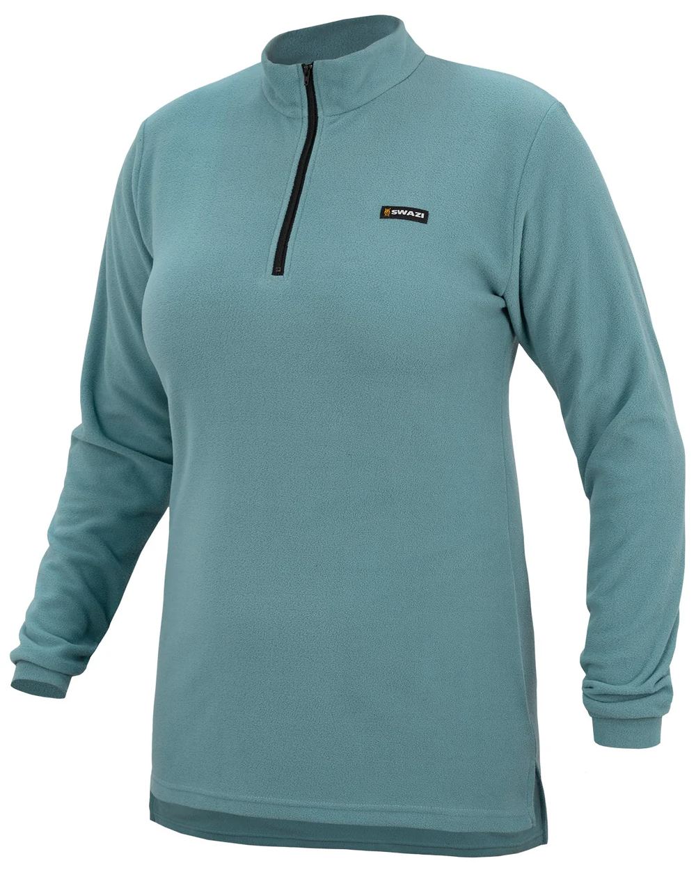 Glacier coloured Swazi Leithen Top on white background #colour_glacier