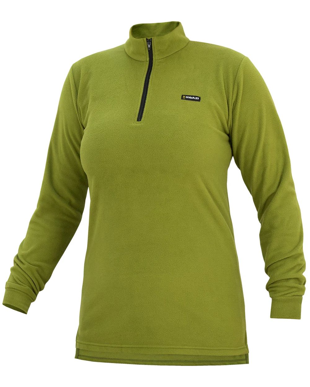 Waxeye Green coloured Swazi Leithen Top on white background #colour_waxeye-green