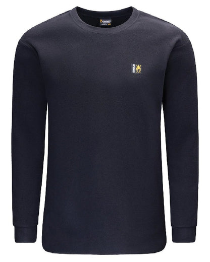 Black Coloured Swazi Long Sleeve Micro Top on white background #colour_black