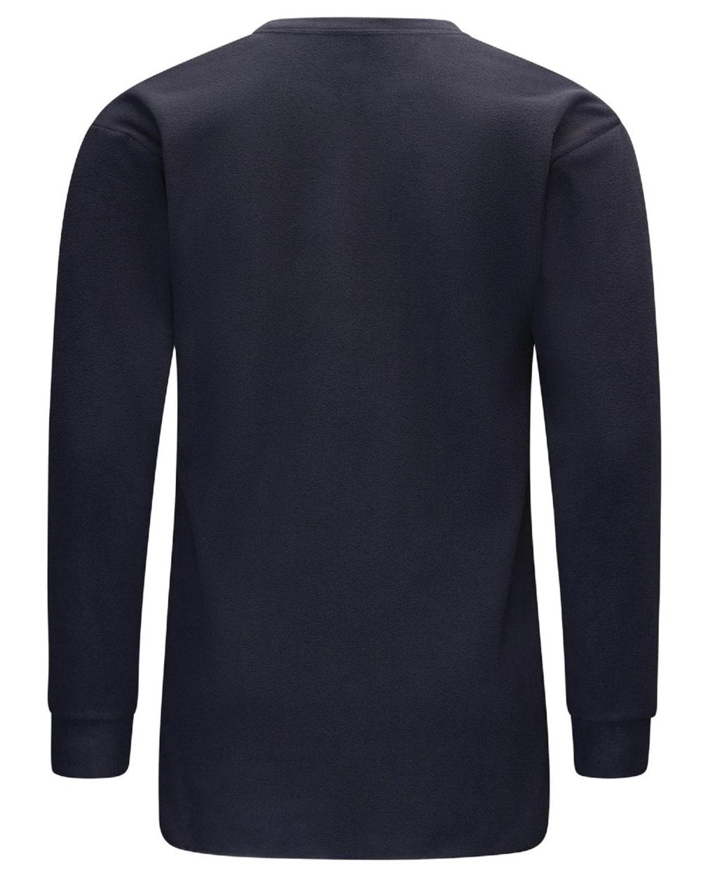 Black Coloured Swazi Long Sleeve Micro Top on white background #colour_black