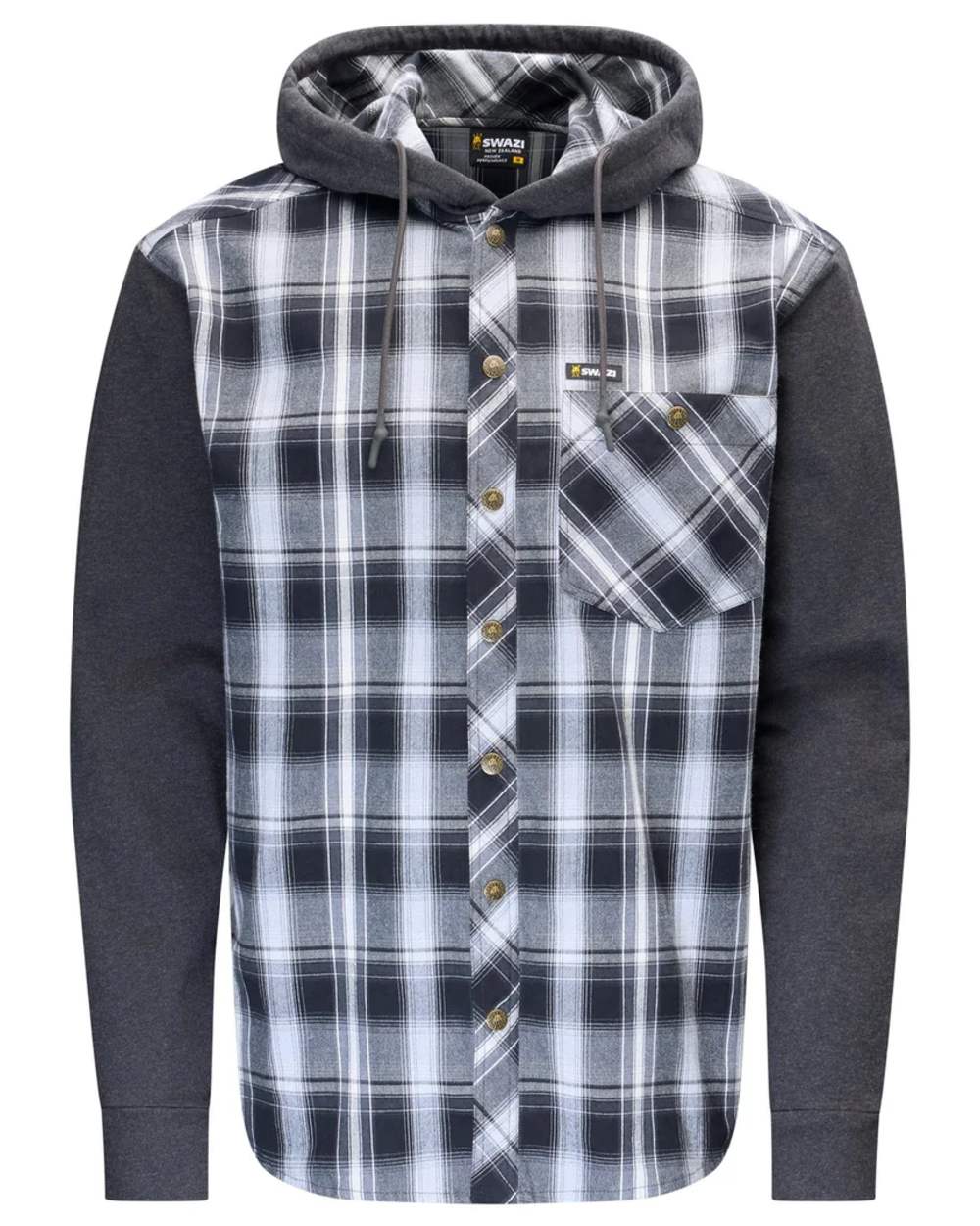 Granite coloured Swazi Mens Apprentice Shirt on white background #colour_granite