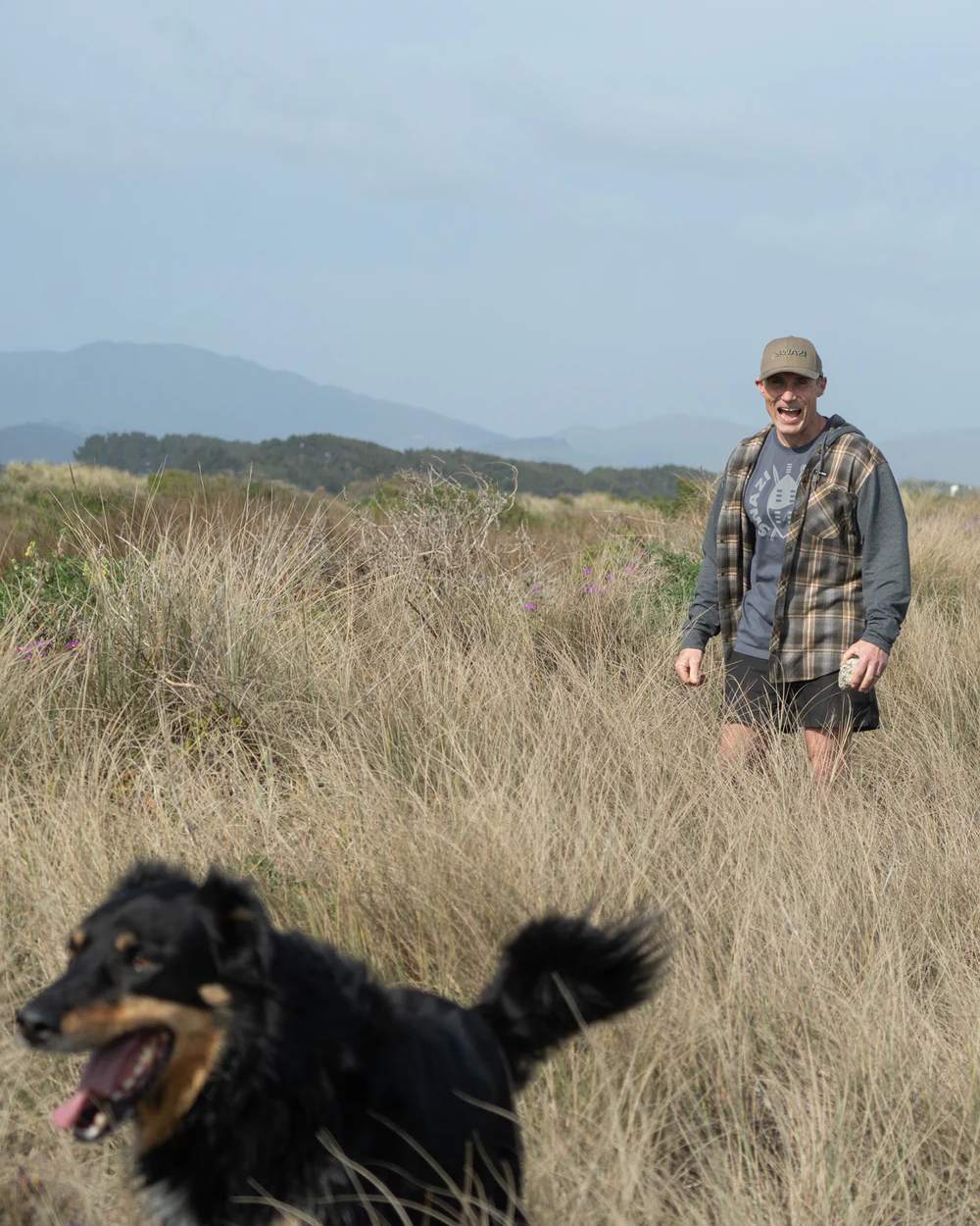 Olive coloured Swazi Mens Apprentice Shirt on field background #colour_olive