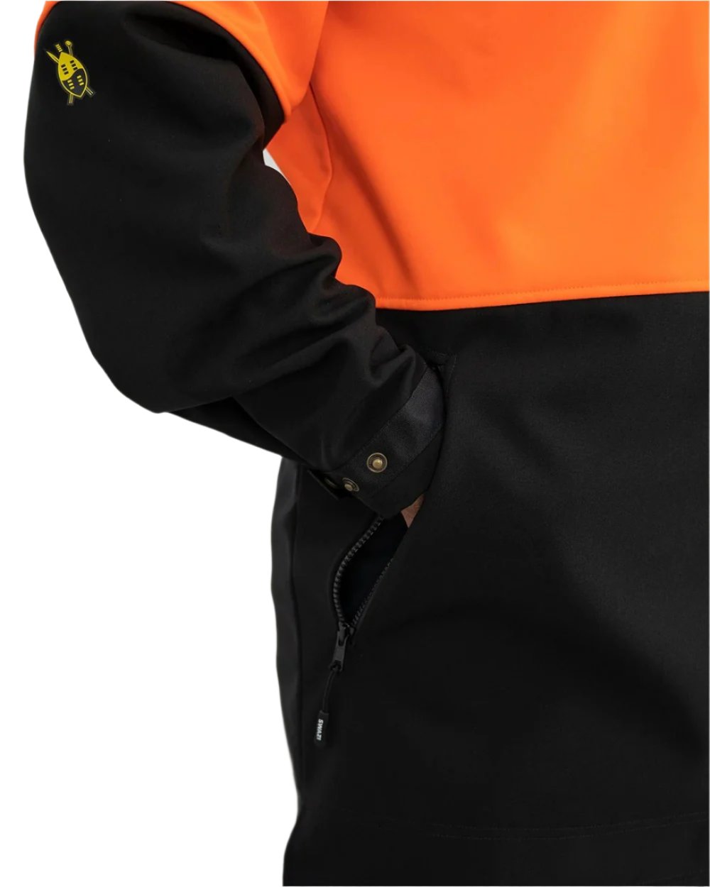 Blaze Black Mens Finga Pointa Jacket on white background #colour_blaze-black