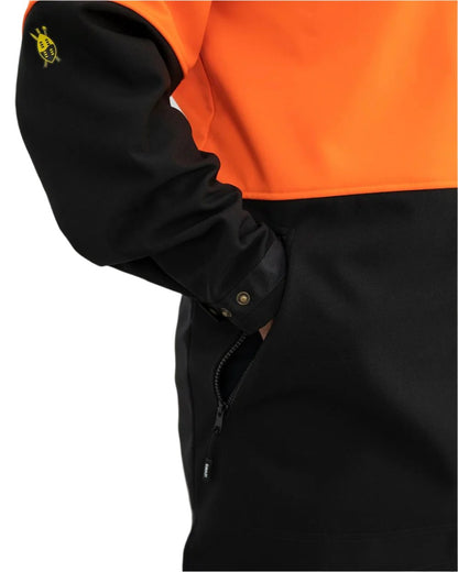 Blaze Black Mens Finga Pointa Jacket on white background #colour_blaze-black