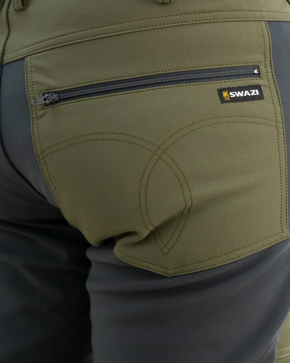 Gran Green coloured Swazi Mens Forest Pants on white background #colour_gran-green