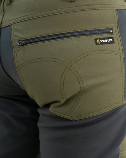 Gran Green coloured Swazi Mens Forest Pants on white background #colour_gran-green