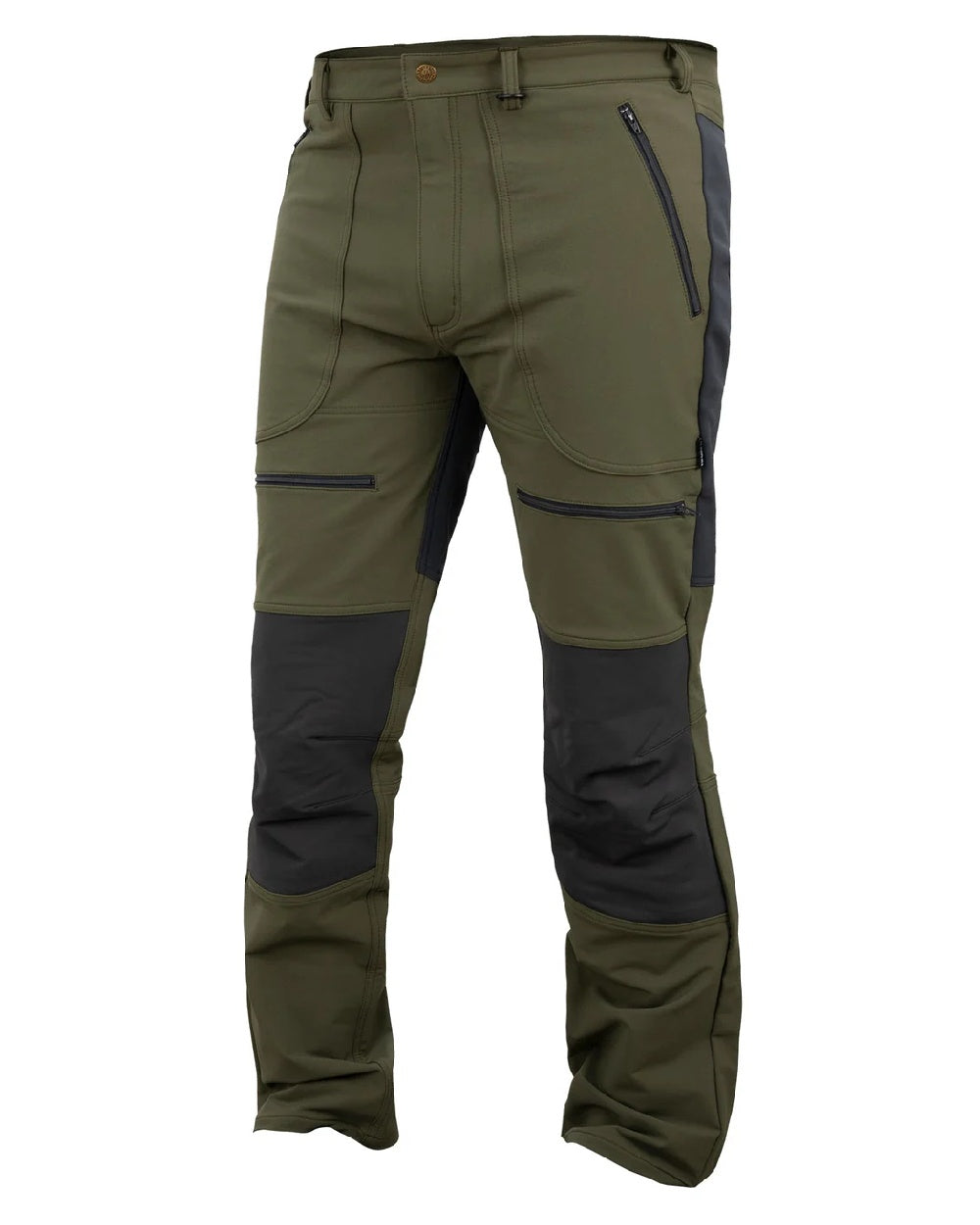 Gran Green coloured Swazi Mens Forest Pants on white background #colour_gran-green