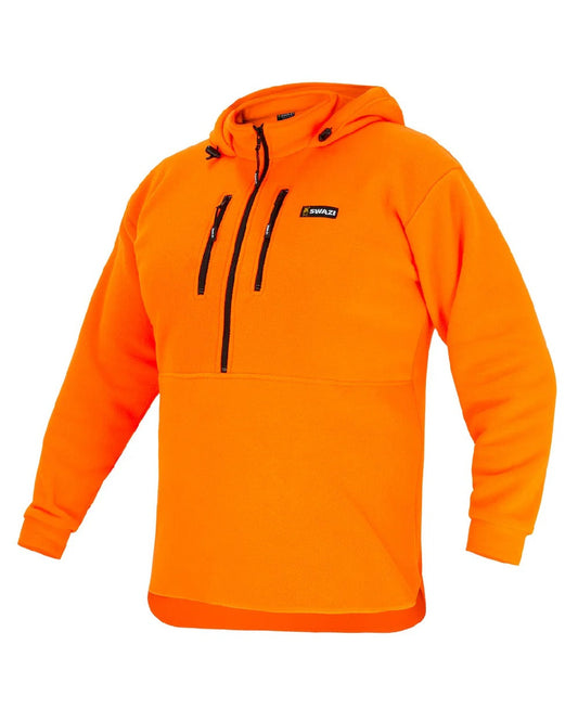 Blaze Orange coloured Swazi Mens Hi Vis Sirius on white background #colour_blaze-orange