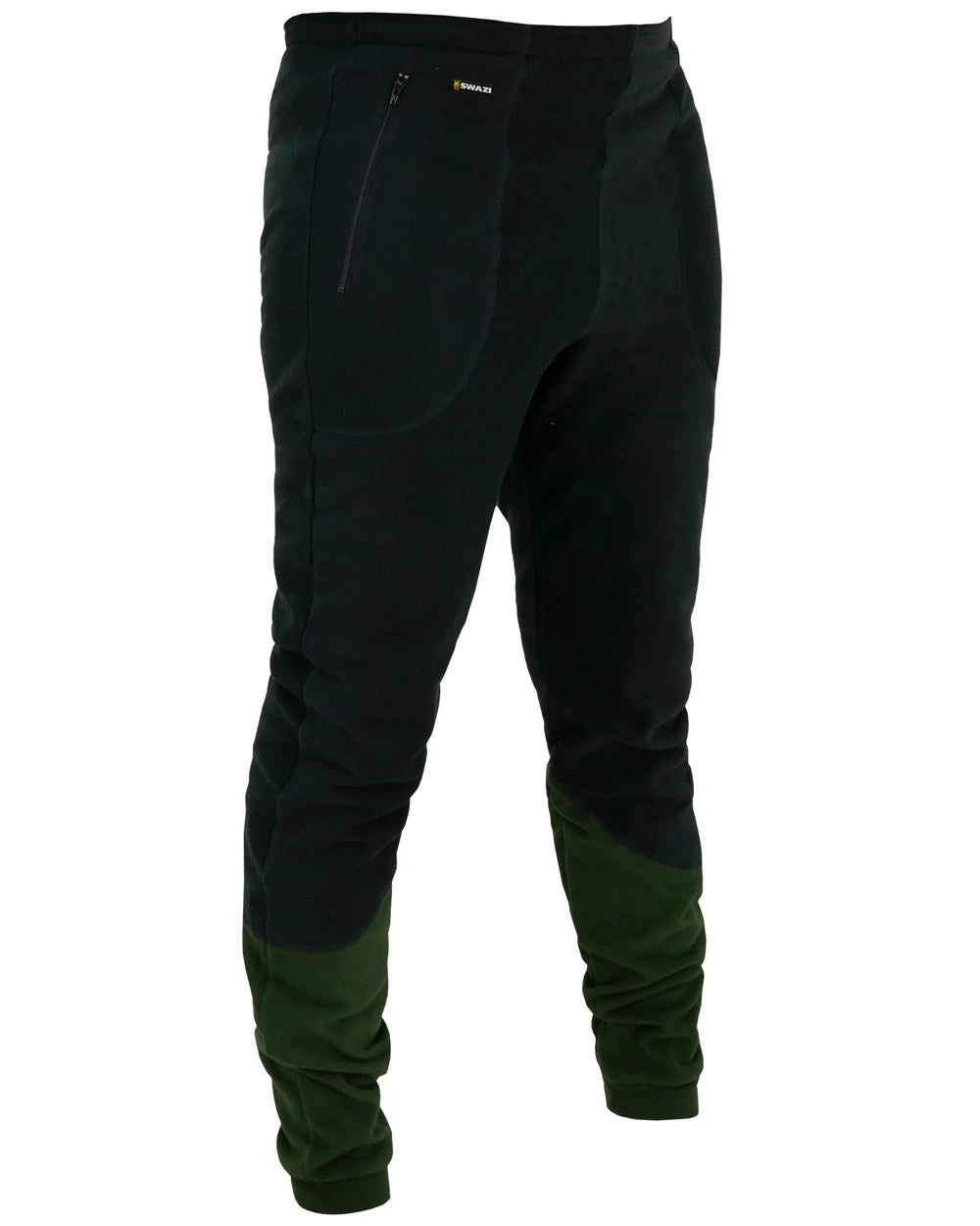 Black Olive coloured Swazi Mens Huttie Pants on white background #colour_black-olive