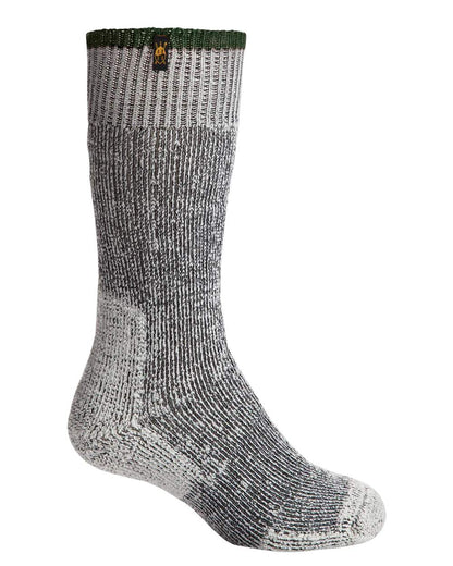 Forest Green Coloured Swazi Mens Merino Farm Socks on white background #colour_forest-green