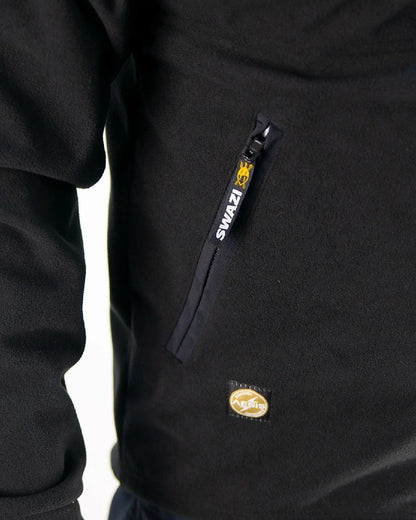 Black Coloured Swazi Mens Molesworth Jacket on white background #colour_black