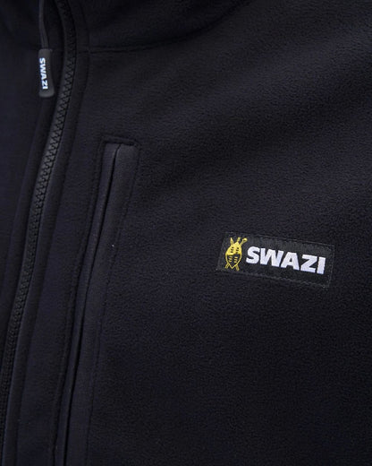 Black Coloured Swazi Mens Molesworth Jacket on white background #colour_black