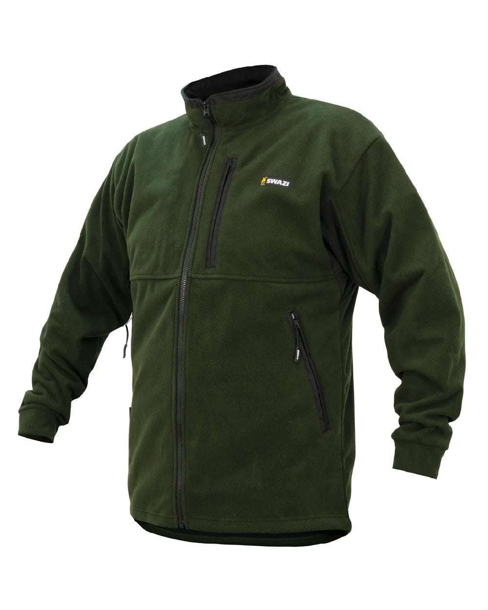 Olive coloured Swazi Mens Molesworth Jacket on white background #colour_olive