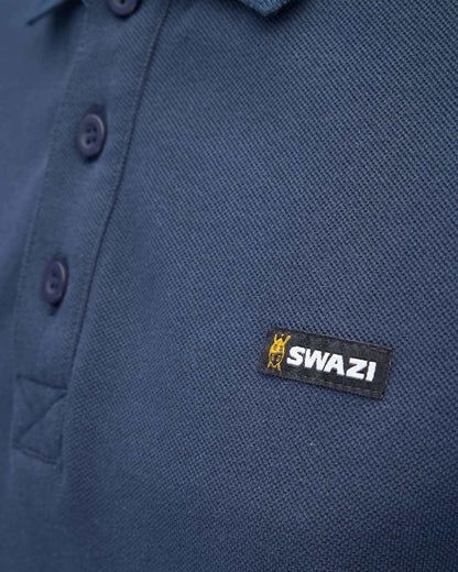 Midnight Colour Swazi Mens Polo Shirt on white background #colour_midnight