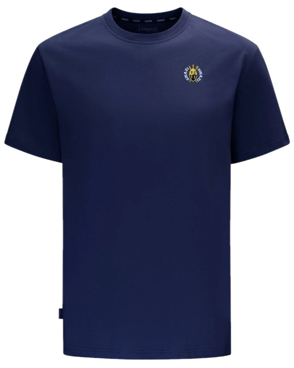 Dark Navy Coloured Swazi Mens Rugger Tee on white background #colour_dark-navy