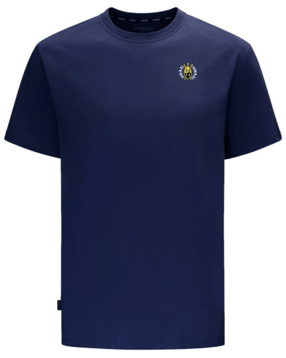 Dark Navy Coloured Swazi Mens Rugger Tee on white background #colour_dark-navy