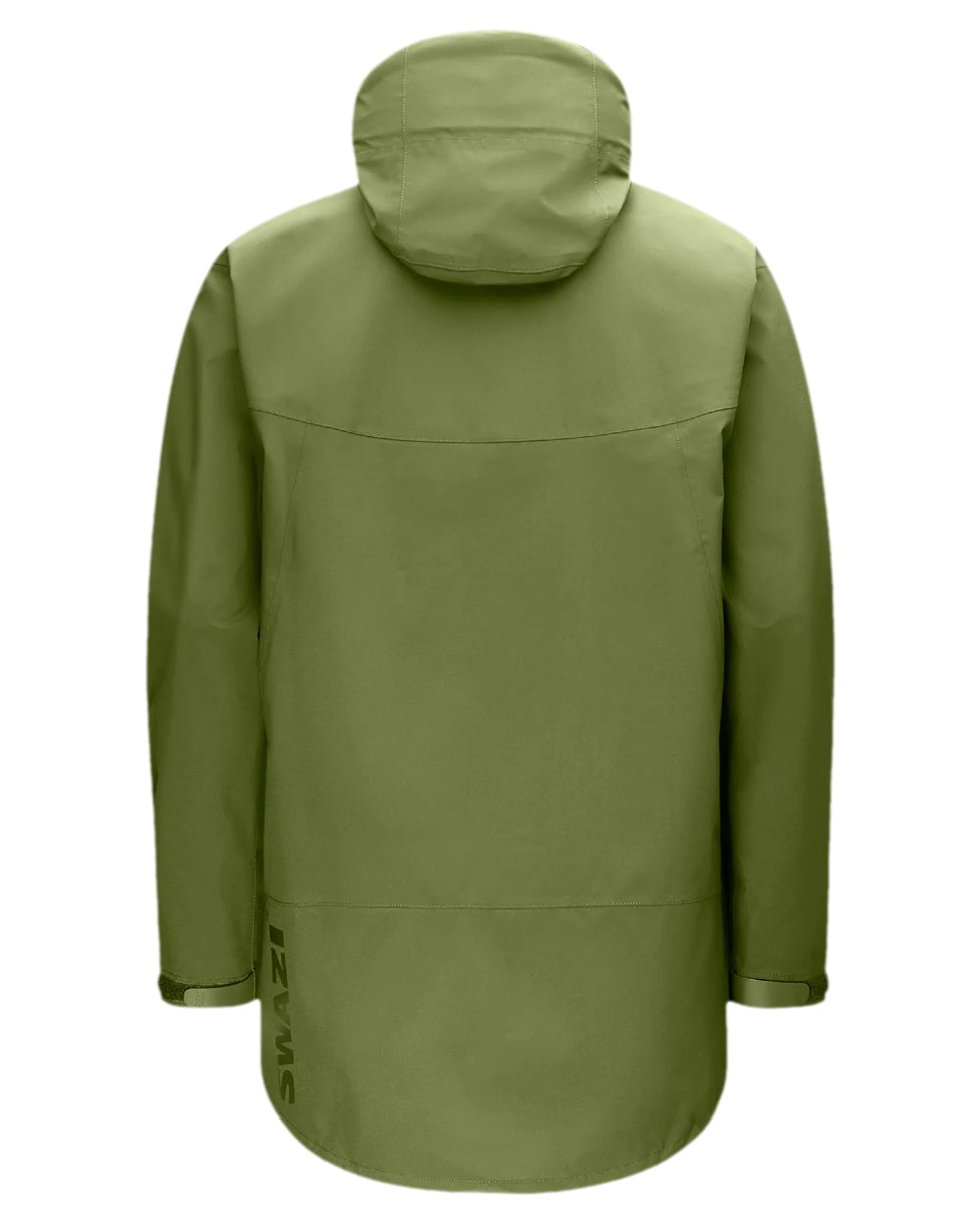 Olive Coloured Swazi Mens Sentinel Ultralight Jacket on white background #colour_olive