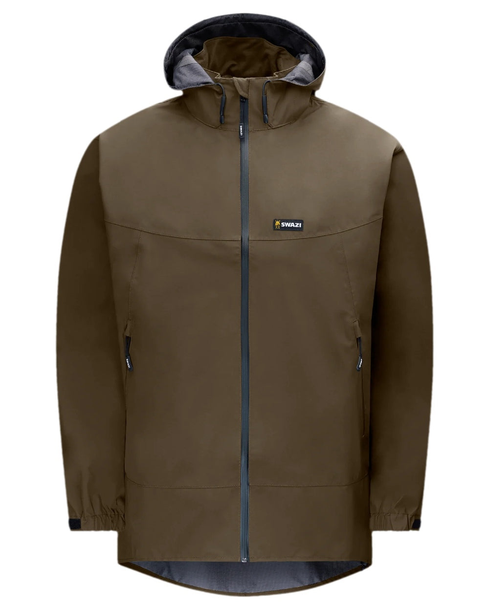 Stone Coloured Swazi Mens Sentinel Ultralight Jacket on white background #colour_stone