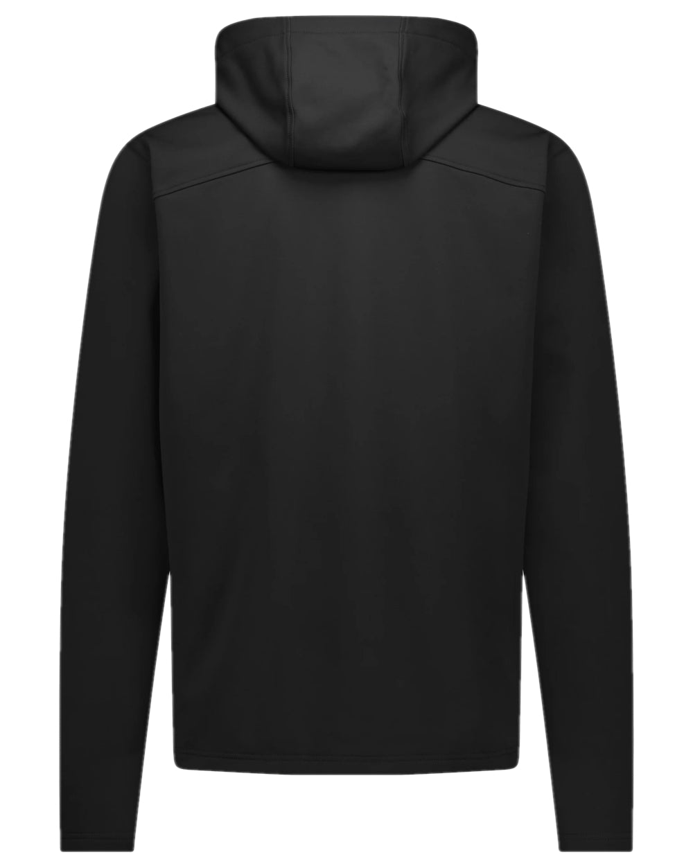 Black Coloured Swazi Mens Stalker Hooded Jacket on white background #colour_black