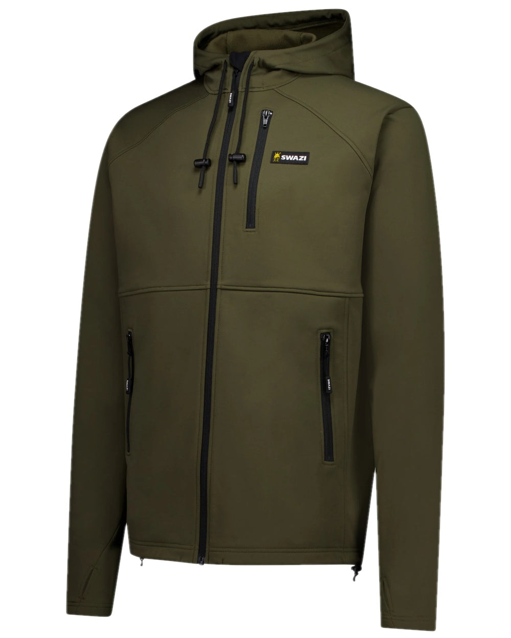 Stone Coloured Swazi Mens Stalker Hooded Jacket on white background #colour_stone