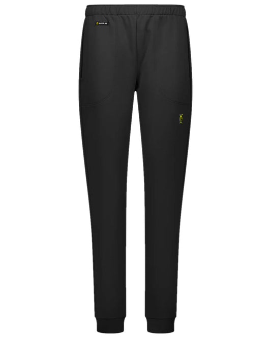 Black Coloured Swazi Mens Stalker Pants on white background #colour_black