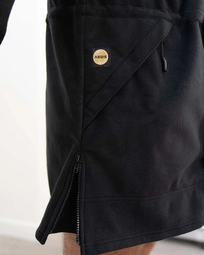 Black coloured Swazi Mens Windriver Jacket on floor background #colour_black