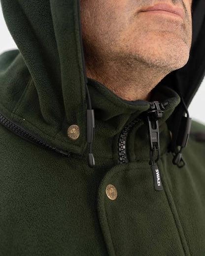 Olive coloured Swazi Mens Windriver Jacket on white background #colour_olive