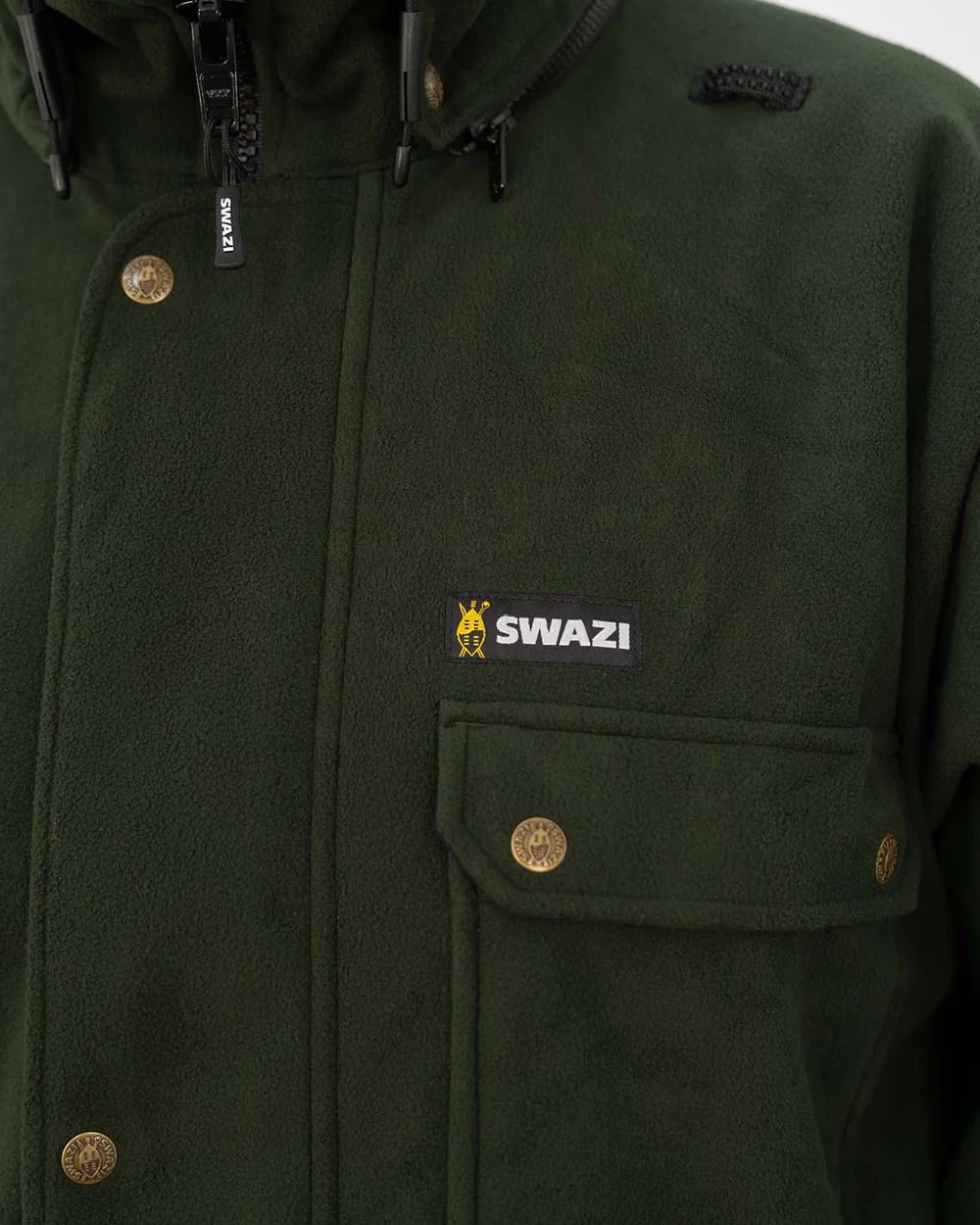 Olive coloured Swazi Mens Windriver Jacket on white background #colour_olive