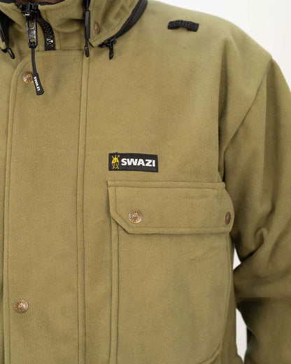 Tussock coloured Swazi Mens Windriver Jacket on white background #colour_tussock